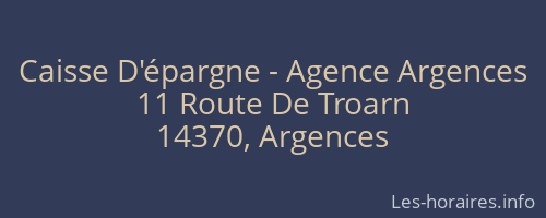 Caisse D'épargne - Agence Argences