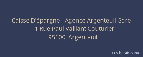Caisse D'épargne - Agence Argenteuil Gare