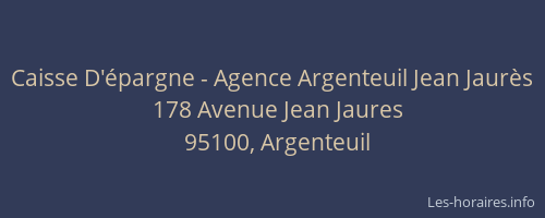 Caisse D'épargne - Agence Argenteuil Jean Jaurès