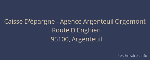 Caisse D'épargne - Agence Argenteuil Orgemont