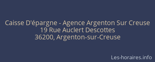 Caisse D'épargne - Agence Argenton Sur Creuse