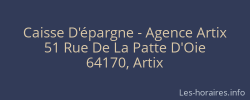Caisse D'épargne - Agence Artix