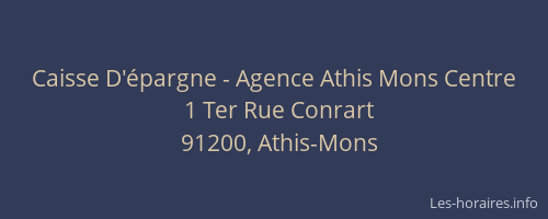 Caisse D'épargne - Agence Athis Mons Centre