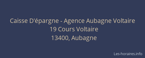 Caisse D'épargne - Agence Aubagne Voltaire