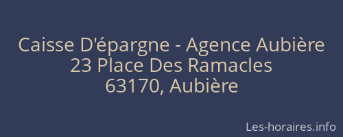 Caisse D'épargne - Agence Aubière