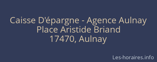 Caisse D'épargne - Agence Aulnay