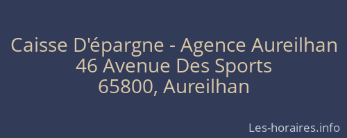 Caisse D'épargne - Agence Aureilhan