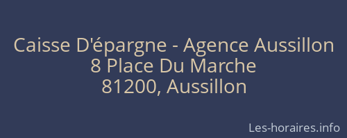 Caisse D'épargne - Agence Aussillon