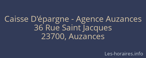 Caisse D'épargne - Agence Auzances