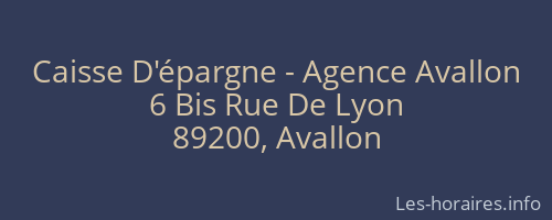 Caisse D'épargne - Agence Avallon