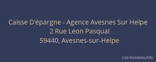 Caisse D'épargne - Agence Avesnes Sur Helpe