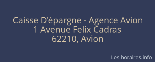 Caisse D'épargne - Agence Avion