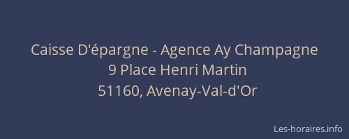 Caisse D'épargne - Agence Ay Champagne