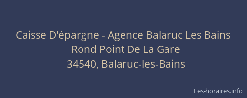 Caisse D'épargne - Agence Balaruc Les Bains