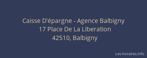 Caisse D'épargne - Agence Balbigny