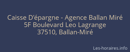 Caisse D'épargne - Agence Ballan Miré