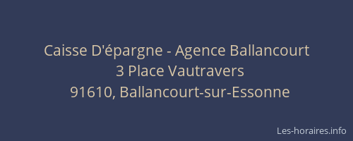 Caisse D'épargne - Agence Ballancourt