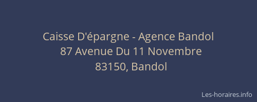 Caisse D'épargne - Agence Bandol