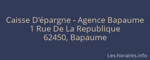 Caisse D'épargne - Agence Bapaume