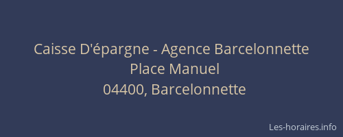 Caisse D'épargne - Agence Barcelonnette