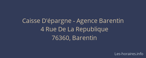 Caisse D'épargne - Agence Barentin