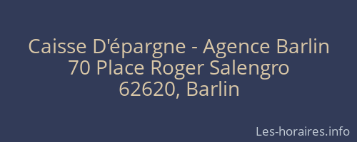 Caisse D'épargne - Agence Barlin