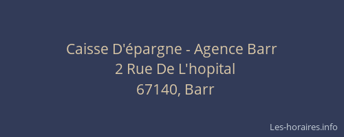 Caisse D'épargne - Agence Barr