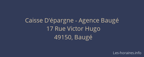 Caisse D'épargne - Agence Baugé