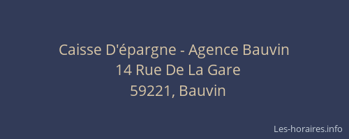 Caisse D'épargne - Agence Bauvin