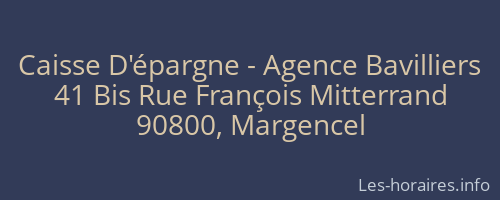 Caisse D'épargne - Agence Bavilliers
