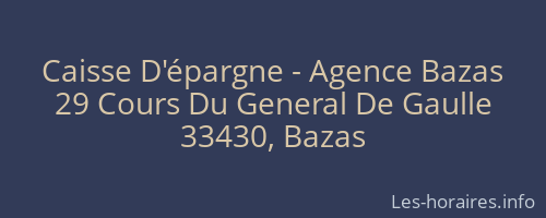 Caisse D'épargne - Agence Bazas