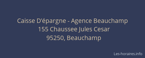 Caisse D'épargne - Agence Beauchamp