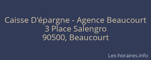 Caisse D'épargne - Agence Beaucourt