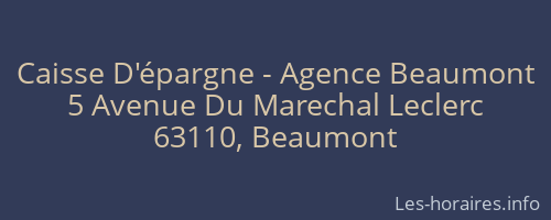 Caisse D'épargne - Agence Beaumont