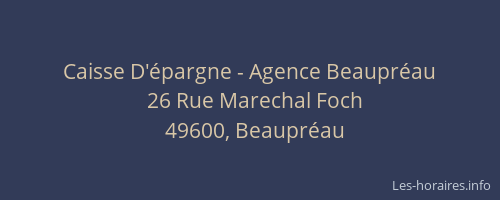 Caisse D'épargne - Agence Beaupréau