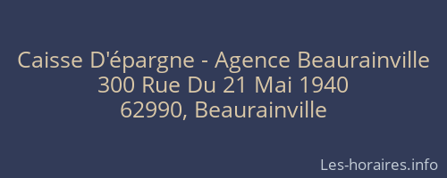 Caisse D'épargne - Agence Beaurainville