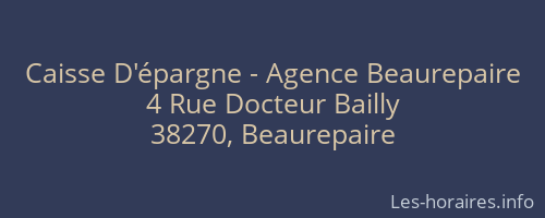 Caisse D'épargne - Agence Beaurepaire