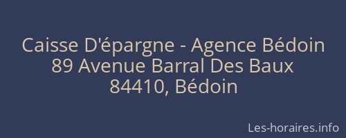 Caisse D'épargne - Agence Bédoin