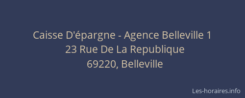 Caisse D'épargne - Agence Belleville 1
