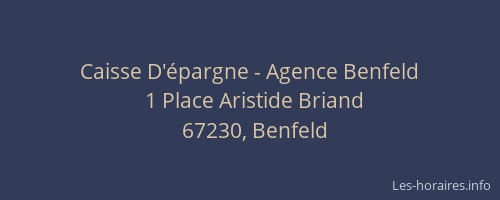 Caisse D'épargne - Agence Benfeld