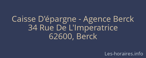 Caisse D'épargne - Agence Berck