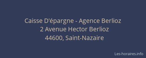 Caisse D'épargne - Agence Berlioz