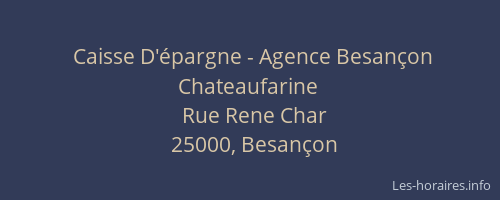 Caisse D'épargne - Agence Besançon Chateaufarine