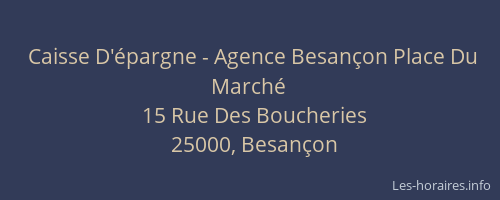 Caisse D'épargne - Agence Besançon Place Du Marché