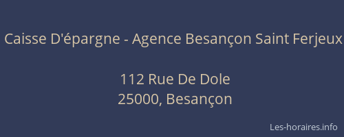 Caisse D'épargne - Agence Besançon Saint Ferjeux