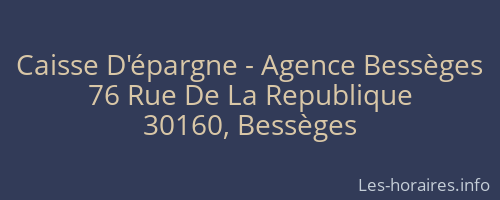 Caisse D'épargne - Agence Bessèges