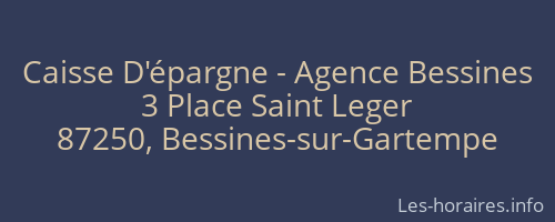 Caisse D'épargne - Agence Bessines