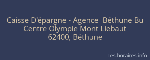 Caisse D'épargne - Agence  Béthune Bu