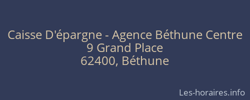 Caisse D'épargne - Agence Béthune Centre