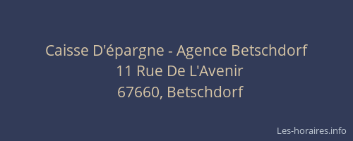 Caisse D'épargne - Agence Betschdorf